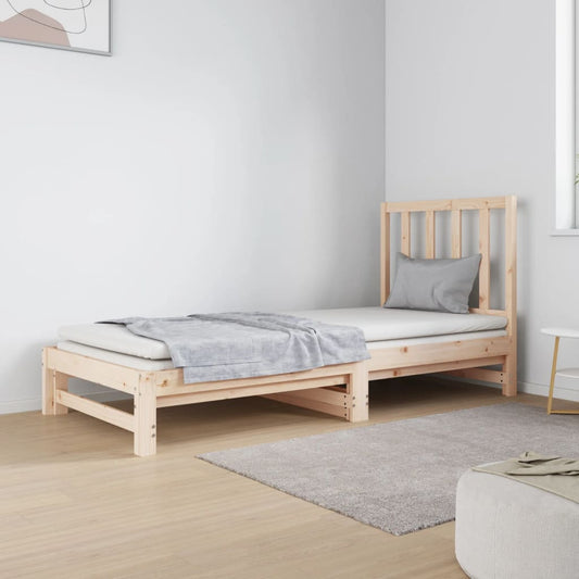 Berkfield Pull-out Day Bed 2x(90x190) cm Solid Wood Pine