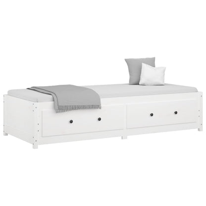 Berkfield Day Bed White 75x190 cm Small Single Solid Wood Pine