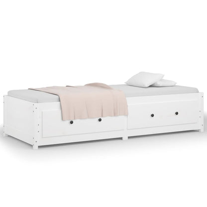 Berkfield Day Bed White 75x190 cm Small Single Solid Wood Pine