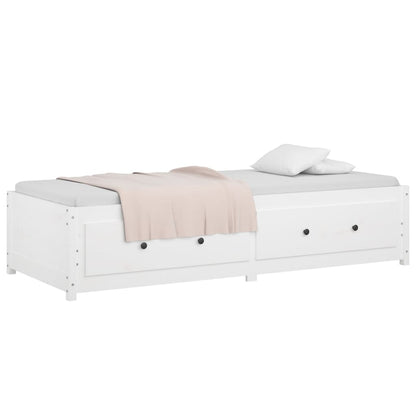 Berkfield Day Bed White 75x190 cm Small Single Solid Wood Pine
