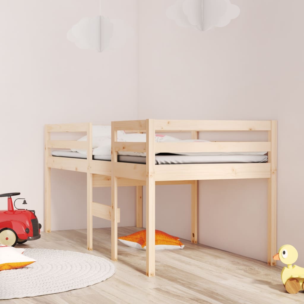 Berkfield High Sleeper Bed 90x200 cm Solid Wood Pine