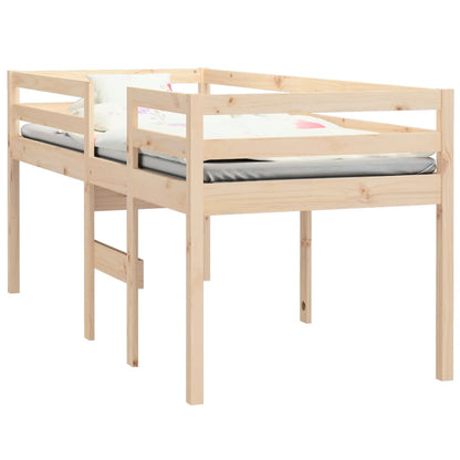 Berkfield High Sleeper Bed 90x190 cm 3FT Single Solid Wood Pine