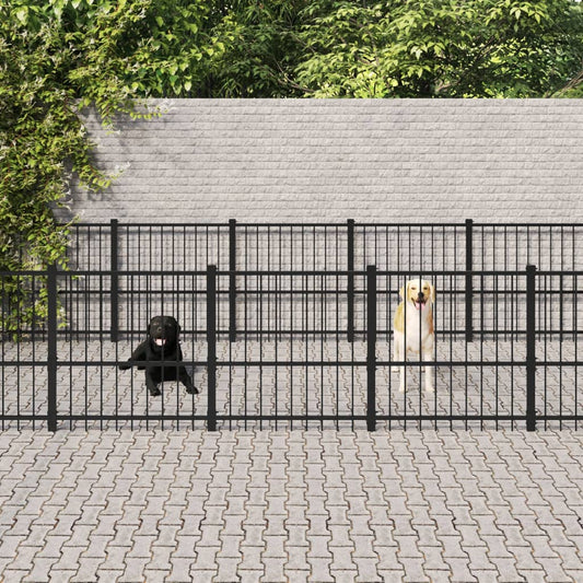 Berkfield Outdoor Dog Kennel Steel 22.58 m�__