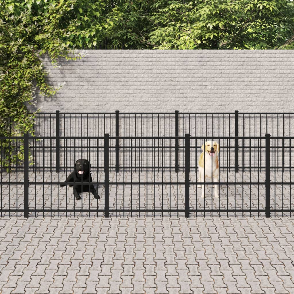 Berkfield Outdoor Dog Kennel Steel 25.4 m�__