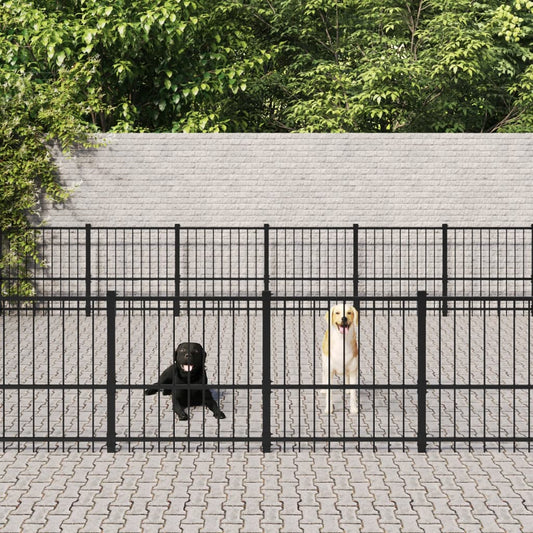 Berkfield Outdoor Dog Kennel Steel 45.16 m�__