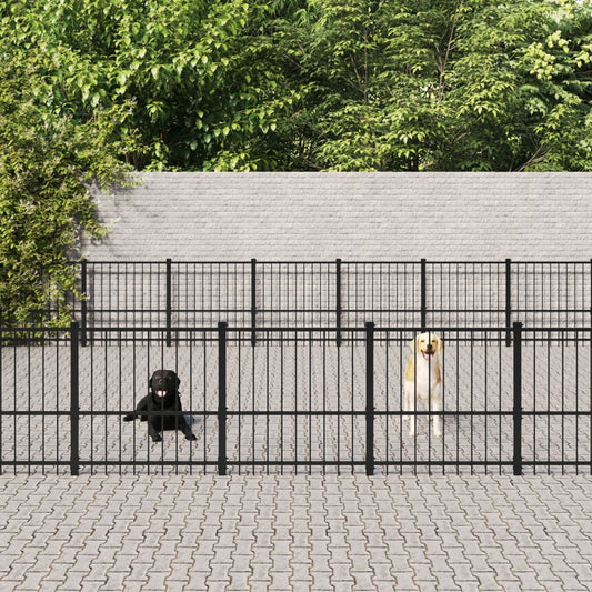 Berkfield Outdoor Dog Kennel Steel 52.69 m�__