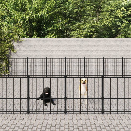 Berkfield Outdoor Dog Kennel Steel 67.74 m�__