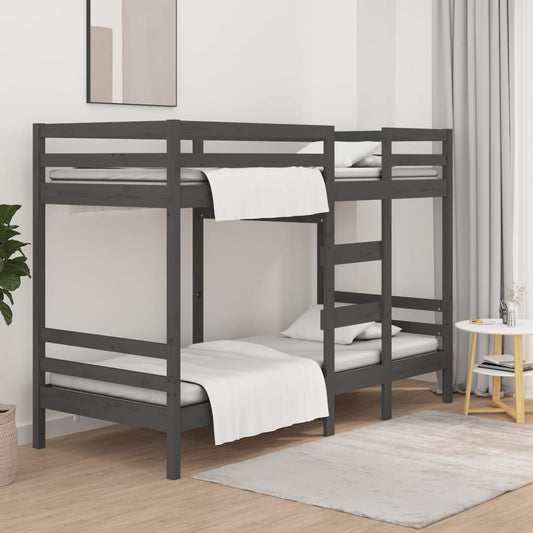 Berkfield Bunk Bed Grey 90x200 cm Solid Wood Pine