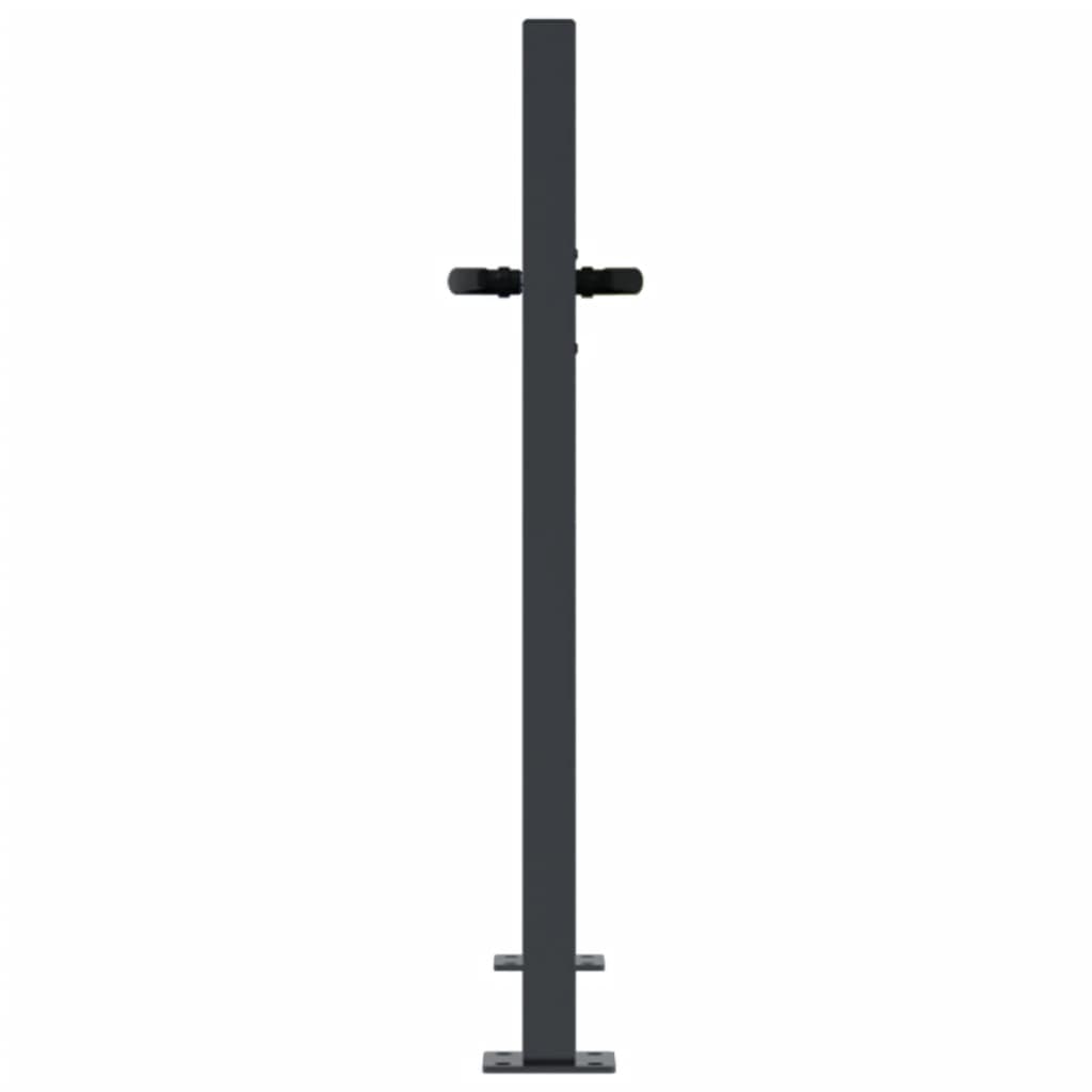 Berkfield Garden Gate Anthracite 105x105 cm Steel Tree Design