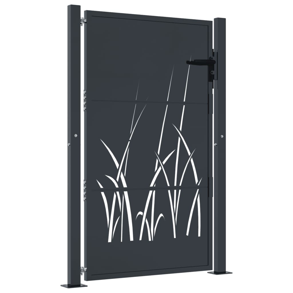 Berkfield Garden Gate Anthracite 105x155 cm Steel Grass Design