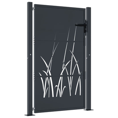 Berkfield Garden Gate Anthracite 105x155 cm Steel Grass Design