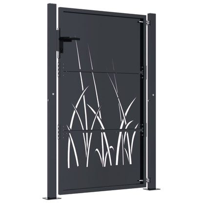 Berkfield Garden Gate Anthracite 105x155 cm Steel Grass Design