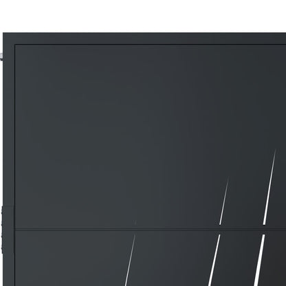 Berkfield Garden Gate Anthracite 105x155 cm Steel Grass Design