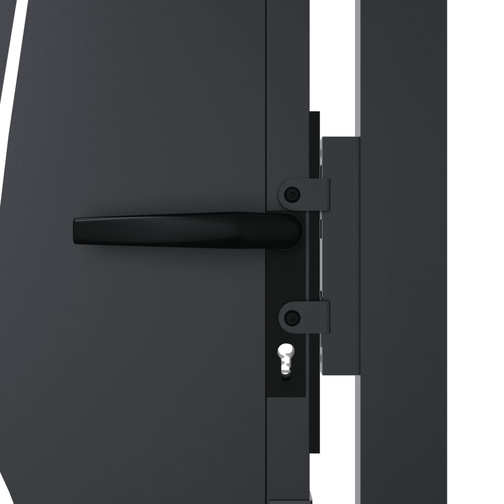 Berkfield Garden Gate Anthracite 105x155 cm Steel Grass Design