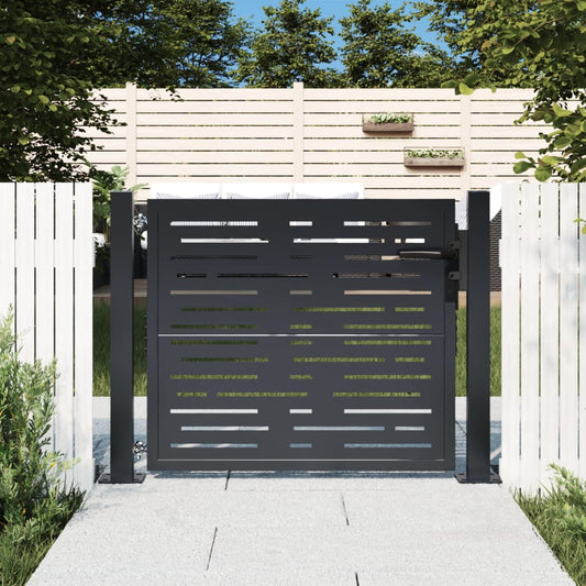 Berkfield Garden Gate Anthracite 105x105 cm Steel Square Design