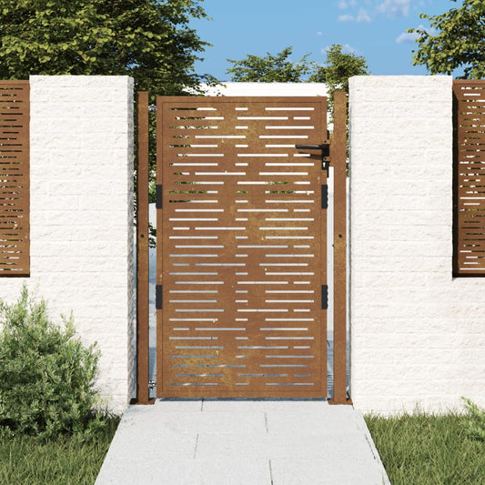 Berkfield Garden Gate 105x155 cm Corten Steel Square Design