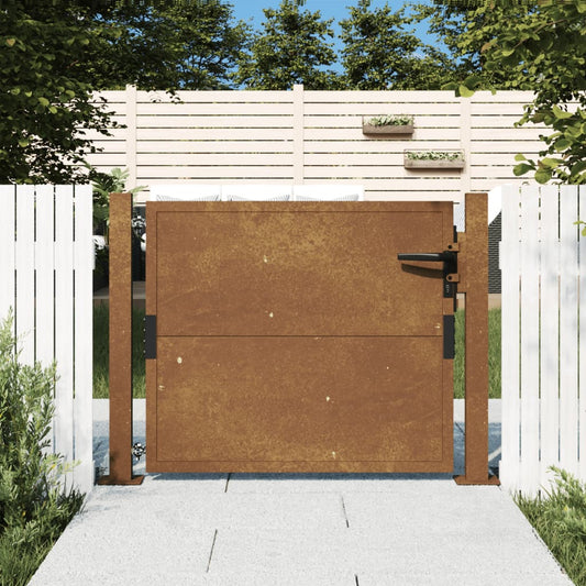 Berkfield Garden Gate 105x80 cm Corten Steel