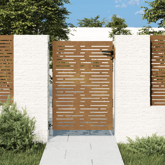 Berkfield Garden Gate 85x150 cm Corten Steel Square Design