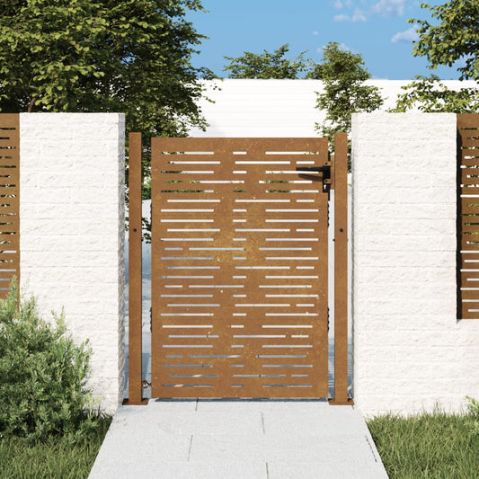 Berkfield Garden Gate 105x155 cm Corten Steel Square Design