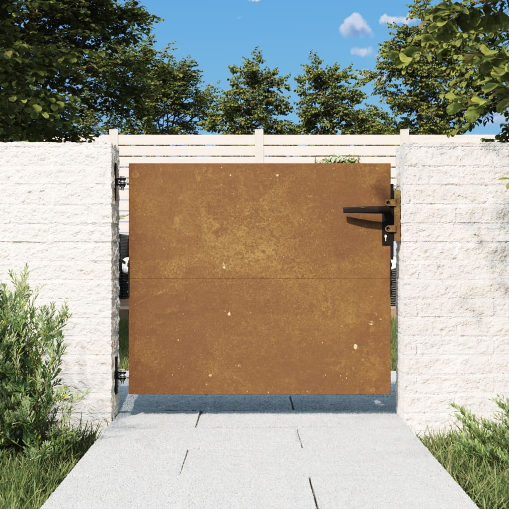 Berkfield Garden Gate 85x75 cm Corten Steel