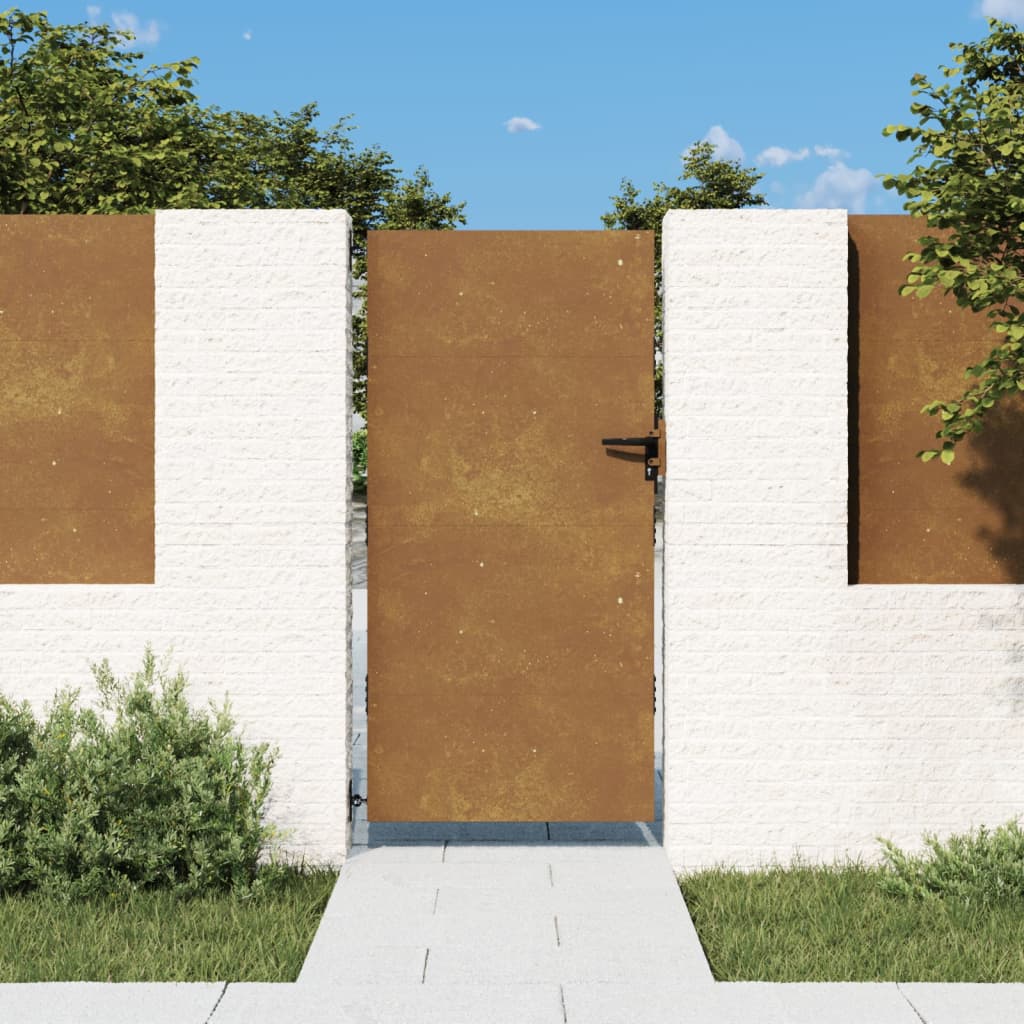 Berkfield Garden Gate 85x200 cm Corten Steel