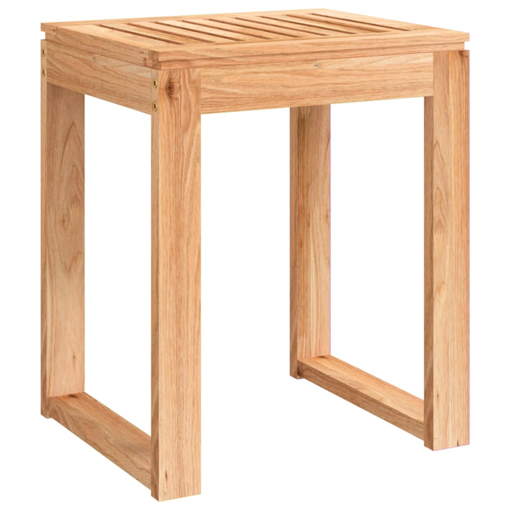 Berkfield Bathroom Stool 40x30x46 cm Solid Wood Walnut