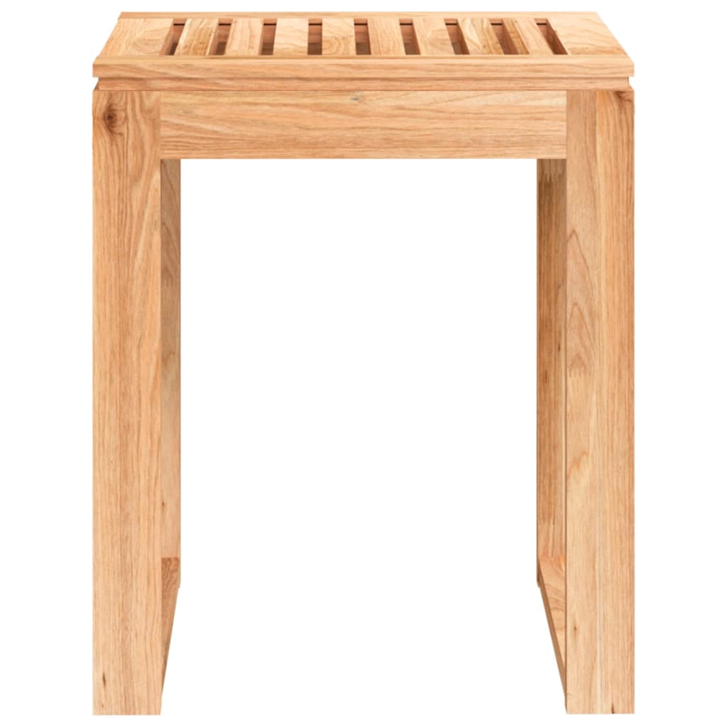 Berkfield Bathroom Stool 40x30x46 cm Solid Wood Walnut