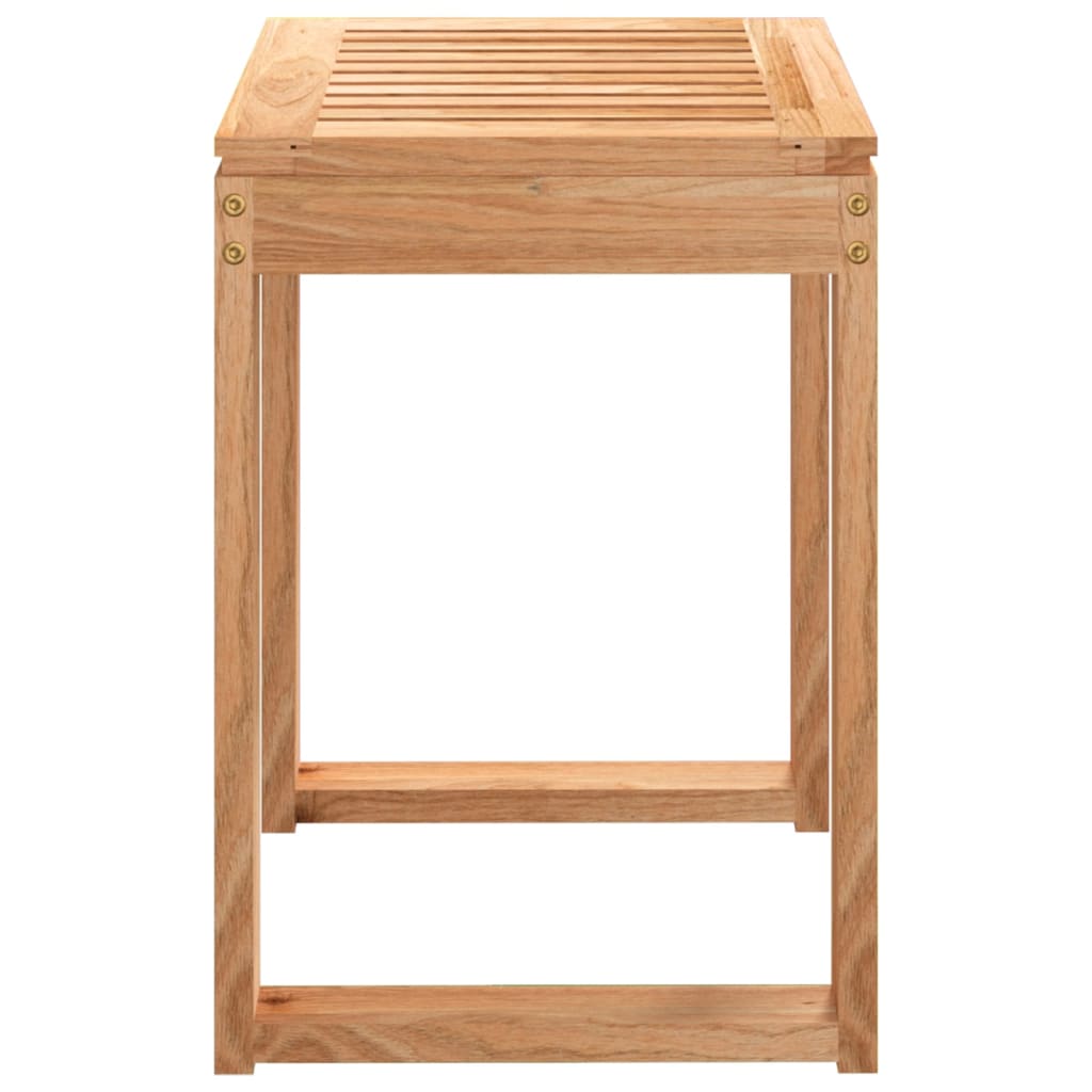 Berkfield Bathroom Stool 40x30x46 cm Solid Wood Walnut