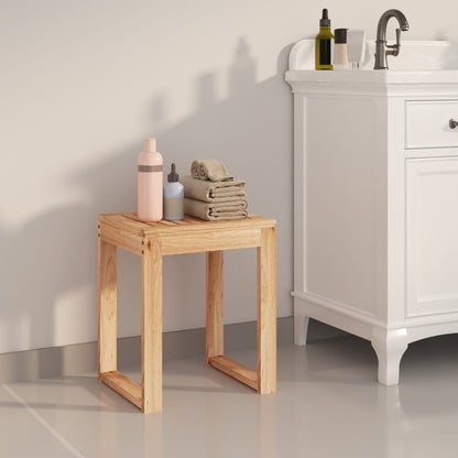 Berkfield Bathroom Stool 40x30x46 cm Solid Wood Walnut