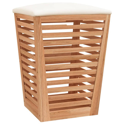Berkfield Bathroom Stool 40.5x40.5x56 cm Solid Wood Walnut