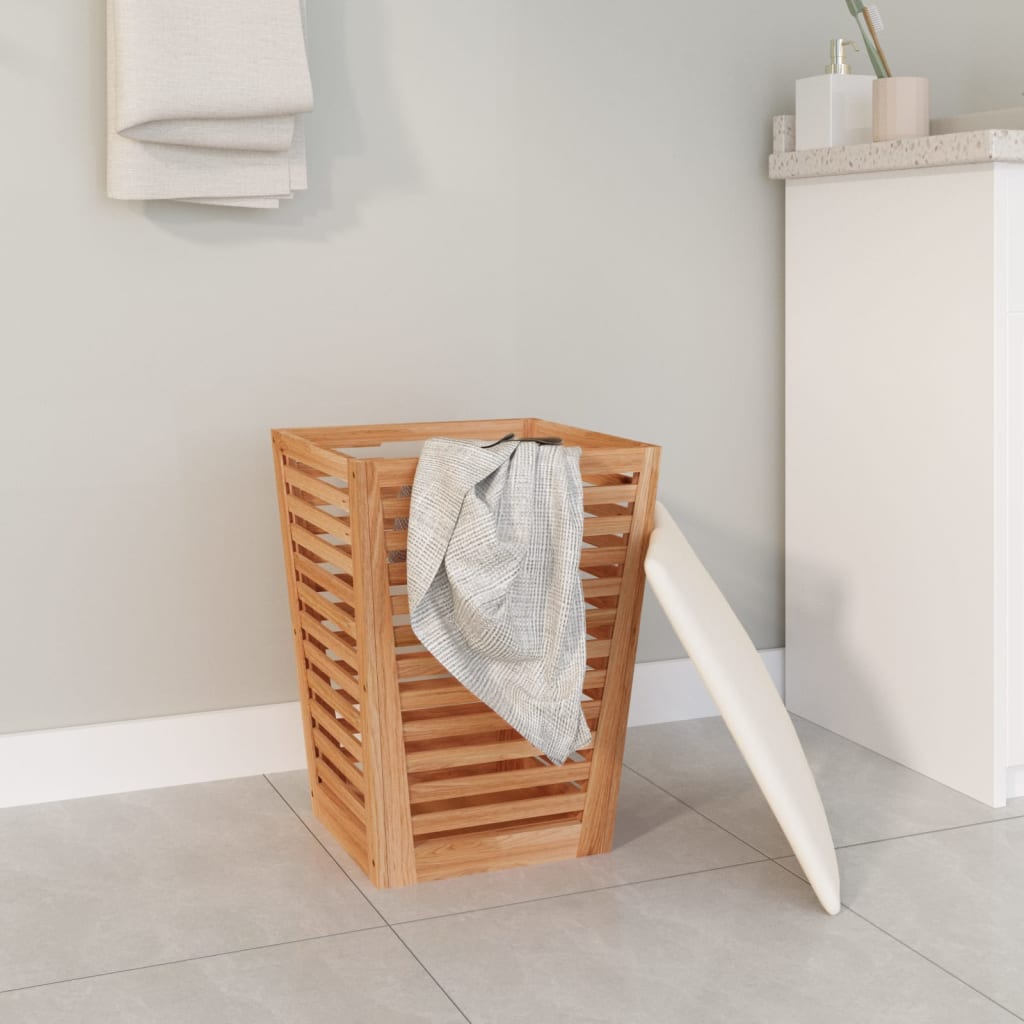Berkfield Bathroom Stool 40.5x40.5x56 cm Solid Wood Walnut