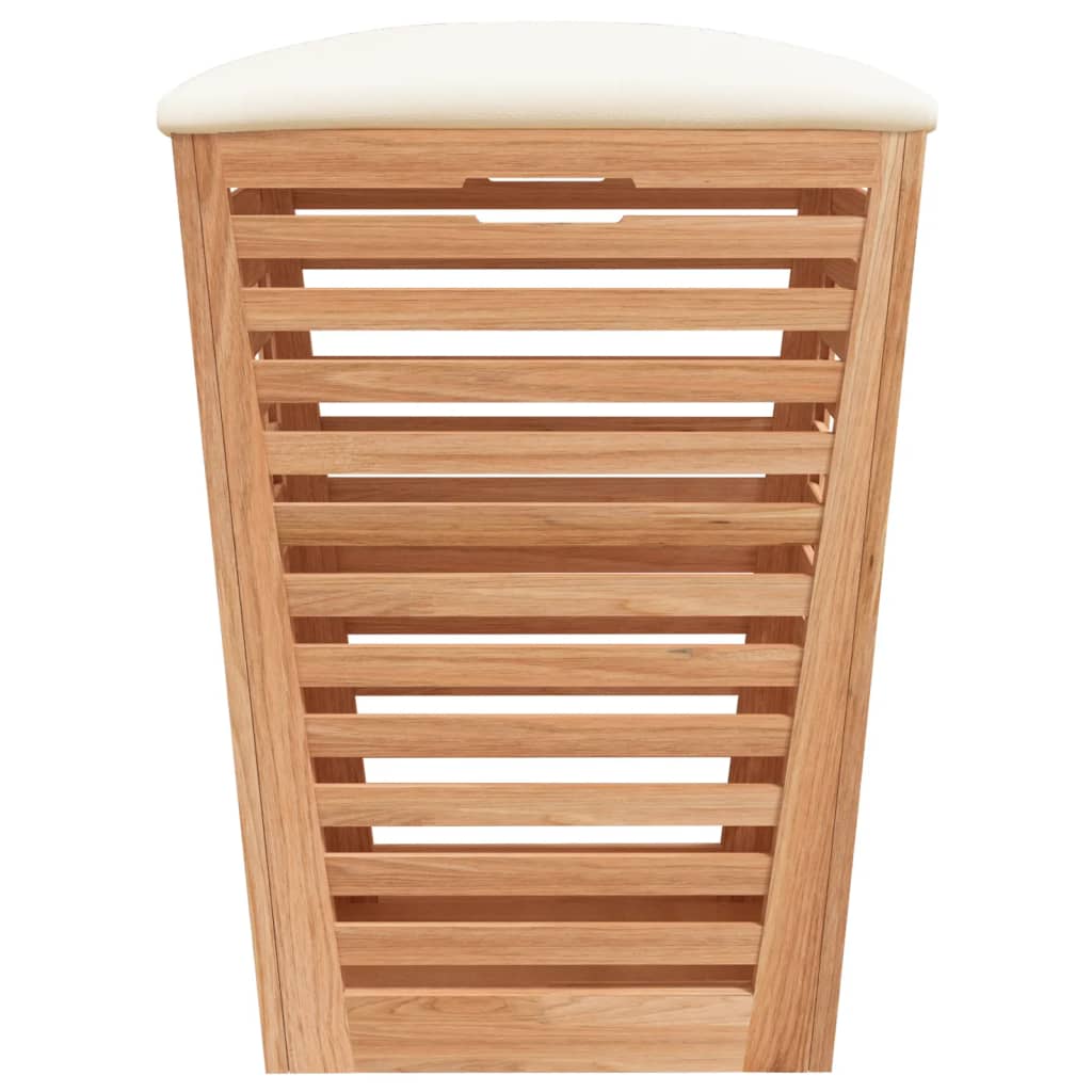 Berkfield Bathroom Stool 40.5x40.5x56 cm Solid Wood Walnut