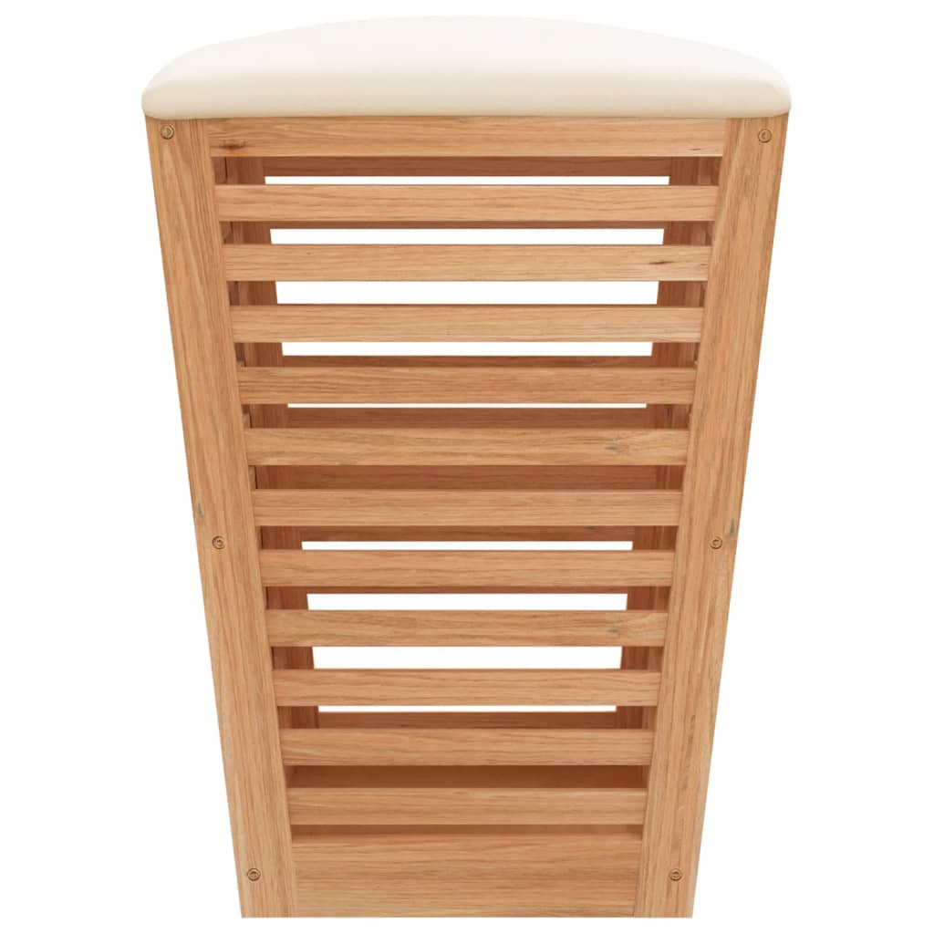 Berkfield Bathroom Stool 40.5x40.5x56 cm Solid Wood Walnut