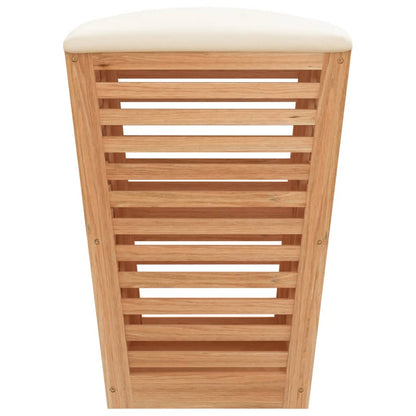 Berkfield Bathroom Stool 40.5x40.5x56 cm Solid Wood Walnut