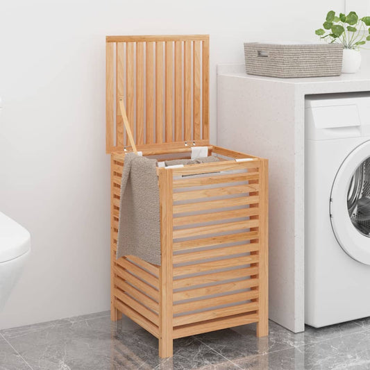 Berkfield Laundry Basket 45x45x65 cm Solid Wood Walnut