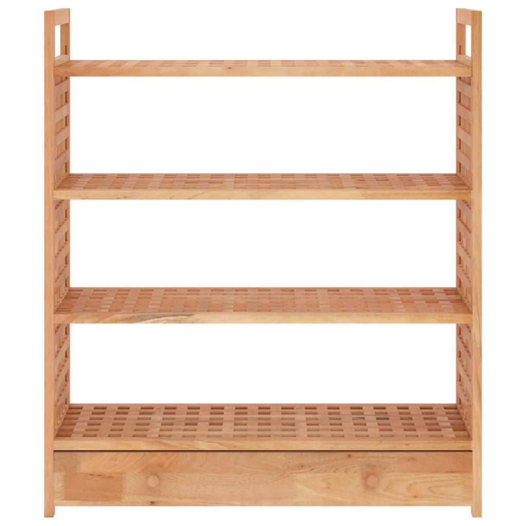 Berkfield Shoe Rack with Drawer 70x27x81 cm Solid Wood Walnut