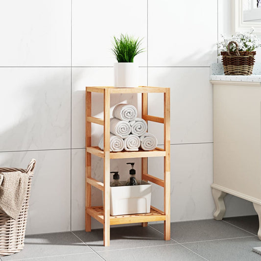 Berkfield Bathroom Shelf 35.5x35.5x79 cm Solid Wood Walnut