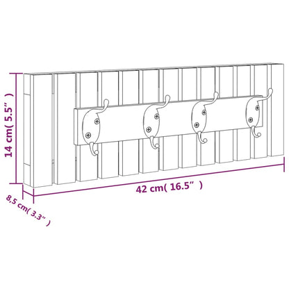 Berkfield Wall Hanger 42x8.5x14 cm Solid Wood Walnut