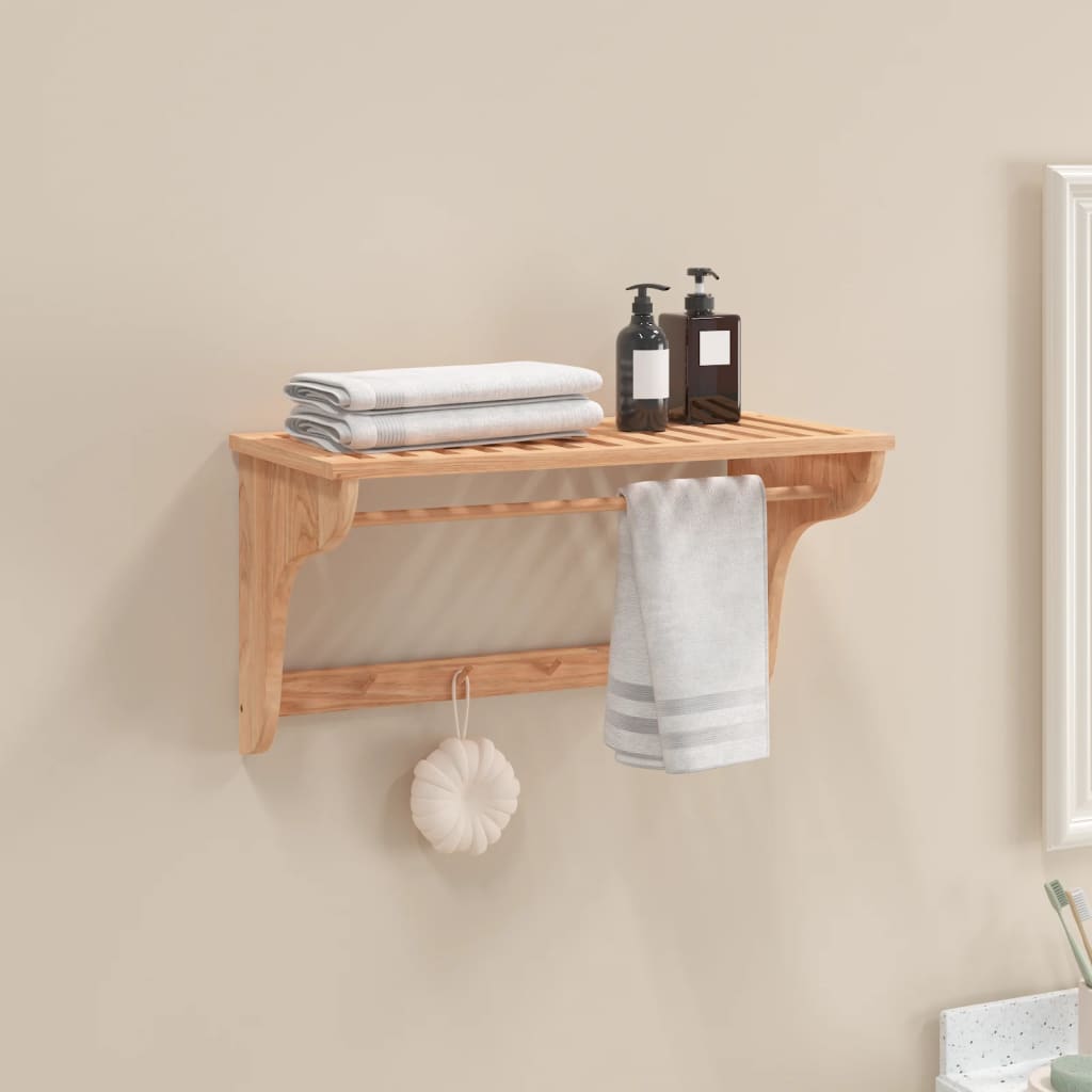 Berkfield Towel Rack 60x30x35 cm Solid Wood Walnut