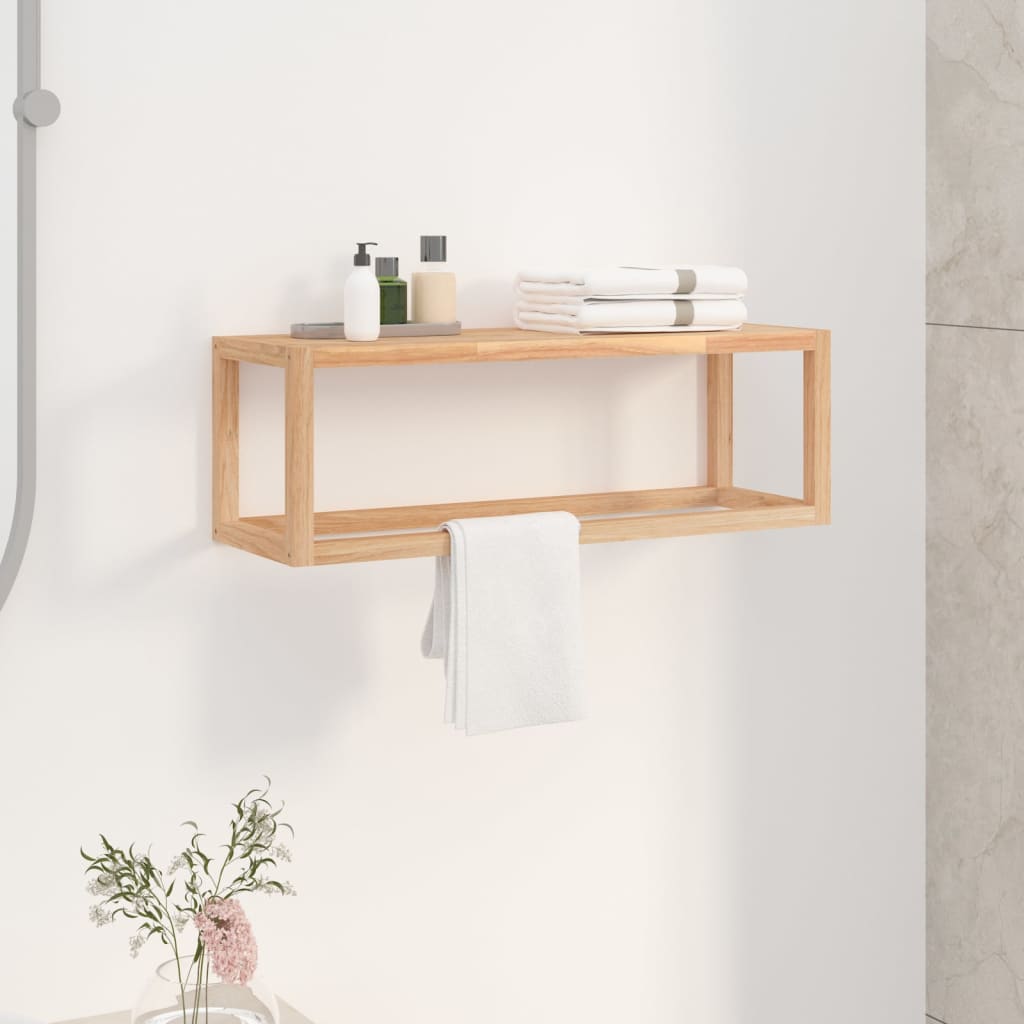Berkfield Towel Rack 60x20x20 cm Solid Wood Walnut