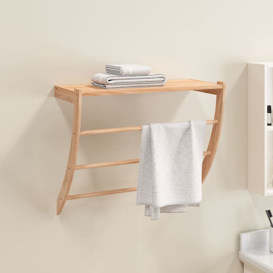 Berkfield Towel Rack 60x25.5x49 cm Solid Wood Walnut