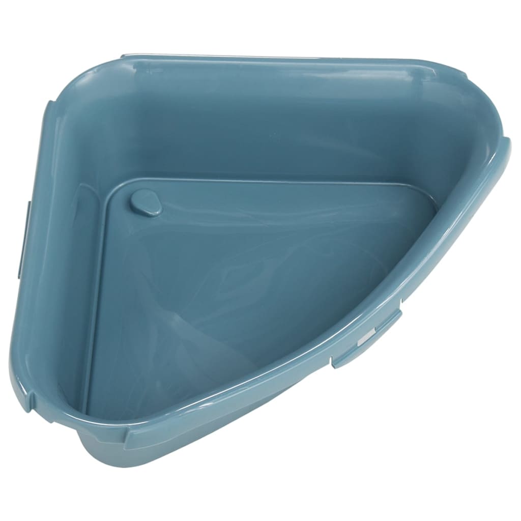 Berkfield Cat Litter Tray White and Blue 56x40x14 cm PP