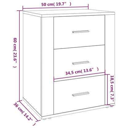 Berkfield Bedside Cabinet Sonoma Oak 50x36x60 cm Engineered Wood