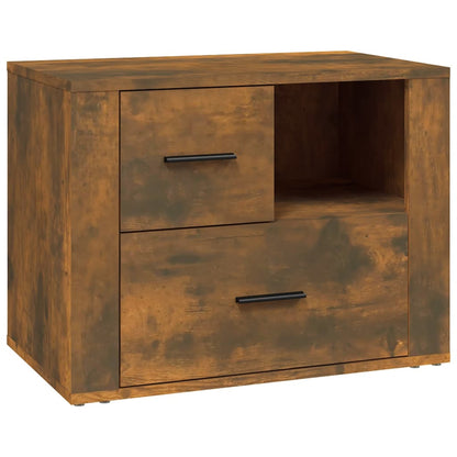 Berkfield Bedside Cabinet Smoked Oak 60x36x45 cm Engineered Wood