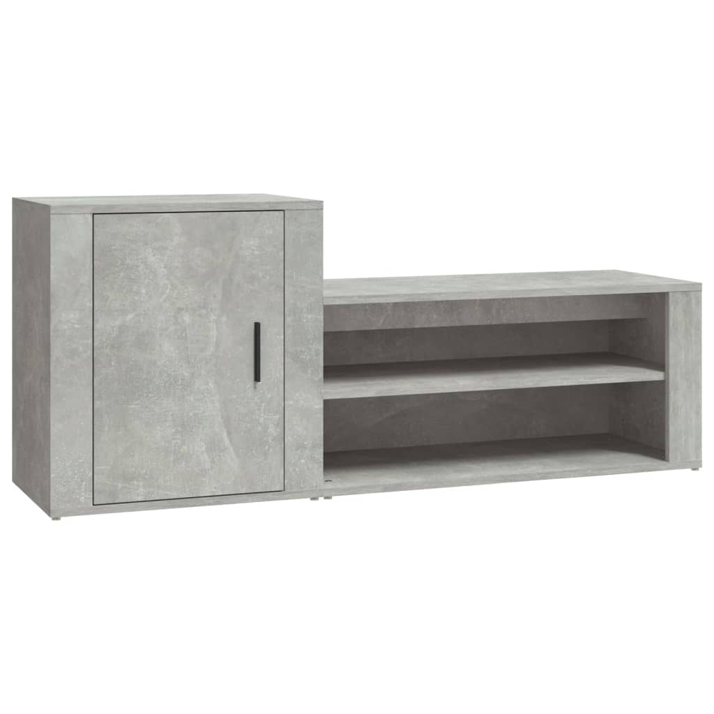 Berkfield Shoe Cabinet Concrete Grey 130x35x54 cm Engineered Wood