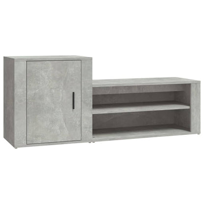 Berkfield Shoe Cabinet Concrete Grey 130x35x54 cm Engineered Wood