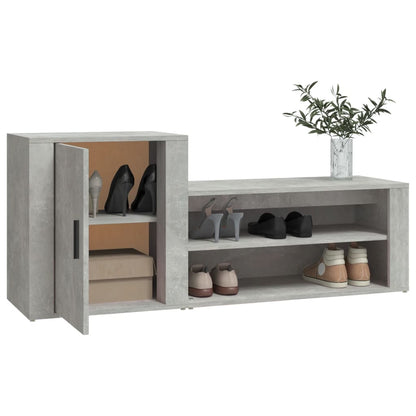 Berkfield Shoe Cabinet Concrete Grey 130x35x54 cm Engineered Wood