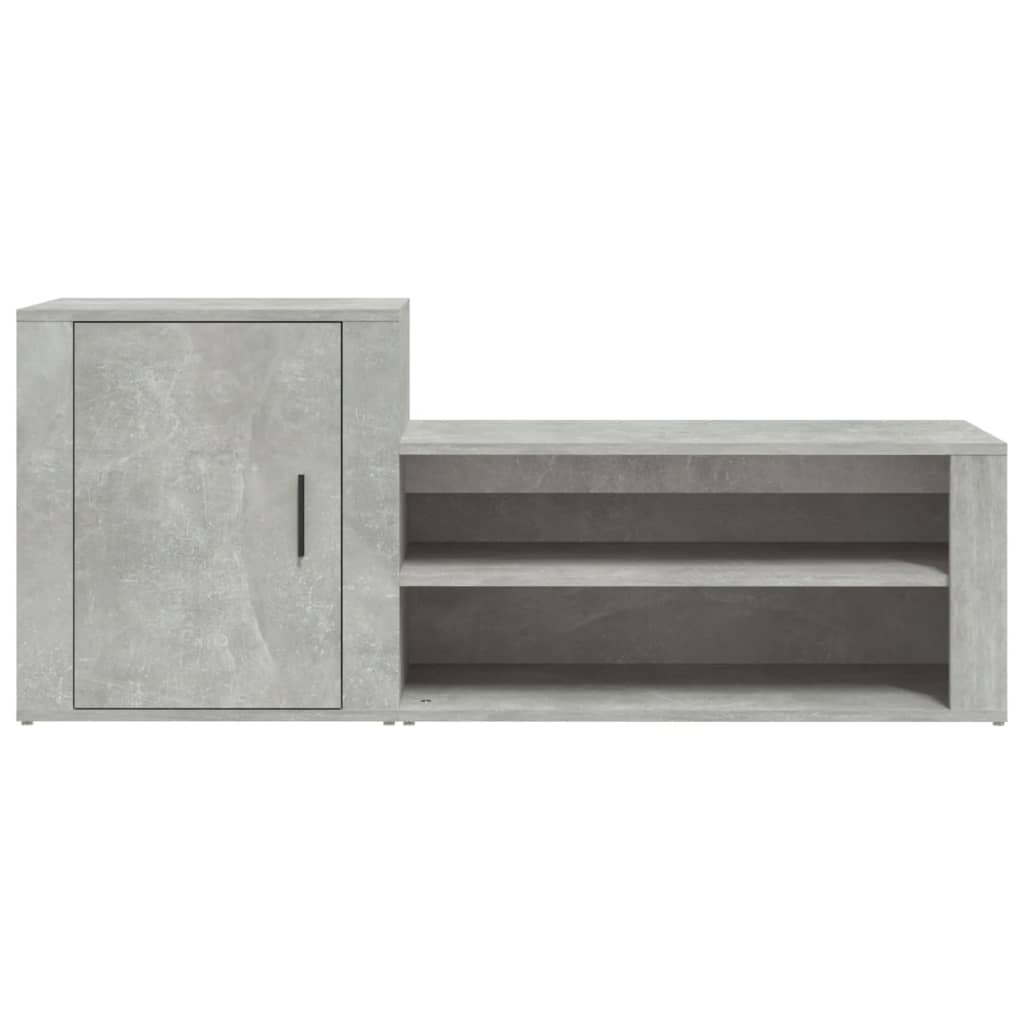 Berkfield Shoe Cabinet Concrete Grey 130x35x54 cm Engineered Wood