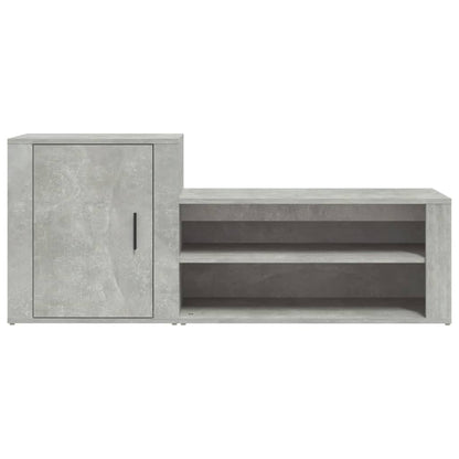 Berkfield Shoe Cabinet Concrete Grey 130x35x54 cm Engineered Wood