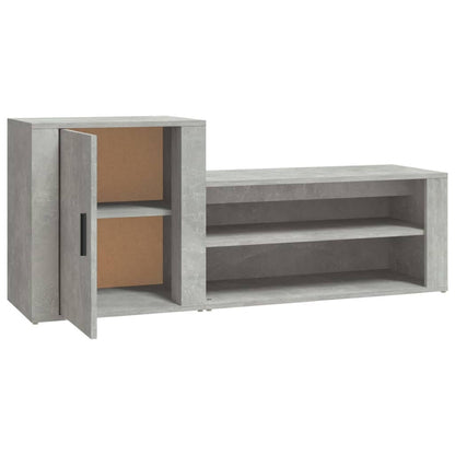 Berkfield Shoe Cabinet Concrete Grey 130x35x54 cm Engineered Wood